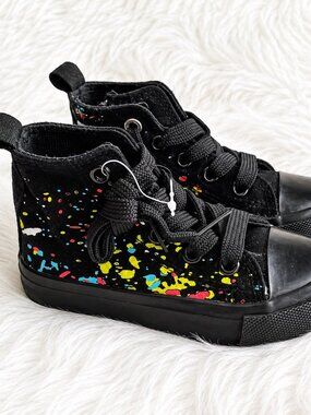 EpicStep Black Retro Multicolor High-Top Sneakers SZ 5